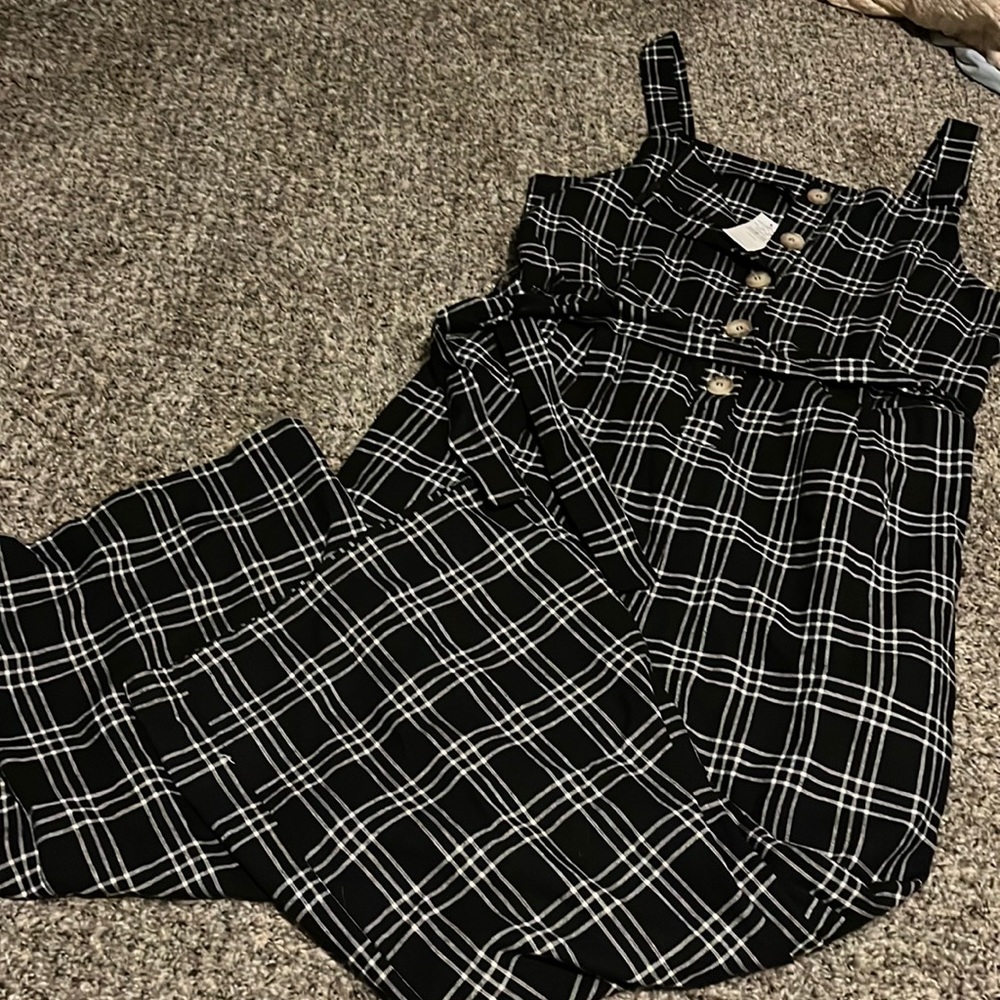 American Eagle Plaid Jumpsuit